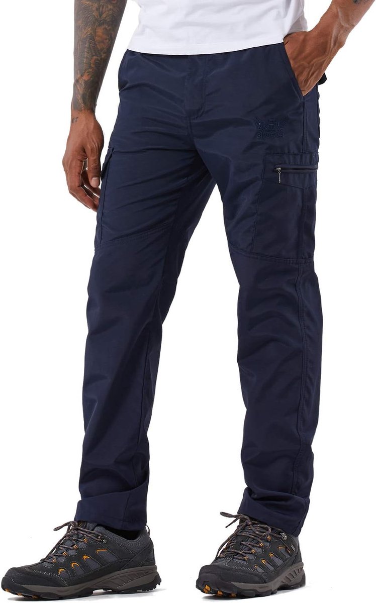 Wandelbroek voor heren, outdoorbroek, trekkingbroek, softshellbroek, functionele broek, cargobroek, sneldrogend, waterdicht, winddicht
