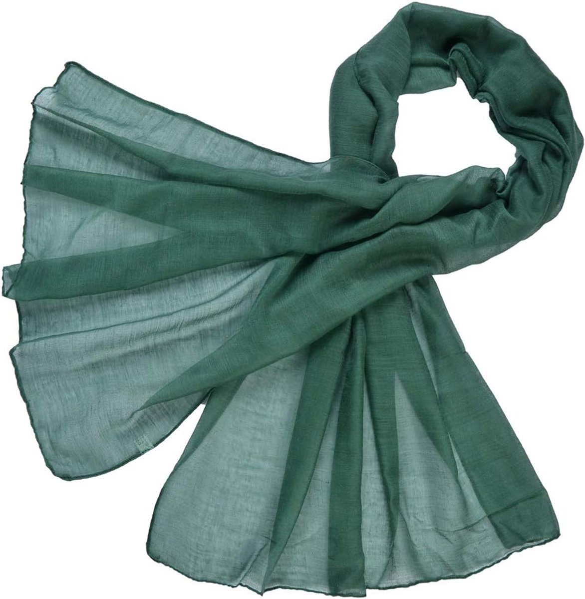 sjaal, crinkle, halsdoek, effen kleur, 70 x 180 cm