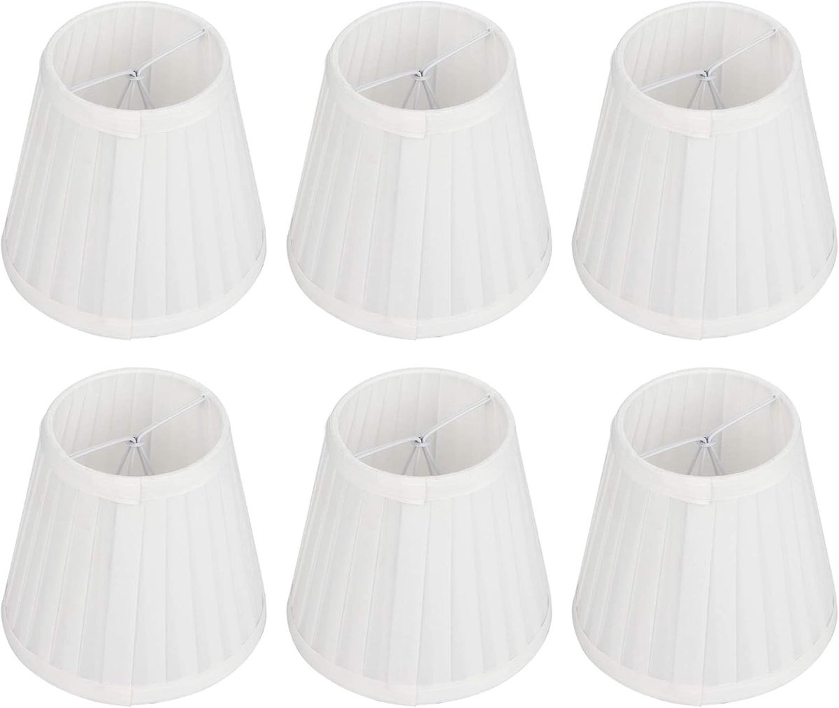 Set van 6 Lampenkap Clips voor Kandelaar en Kristallen Kroonluchter, 3.5 x 5 x 5.5 Inch, Creatieve Stoffen voor Wandlampen en Lampenkappen