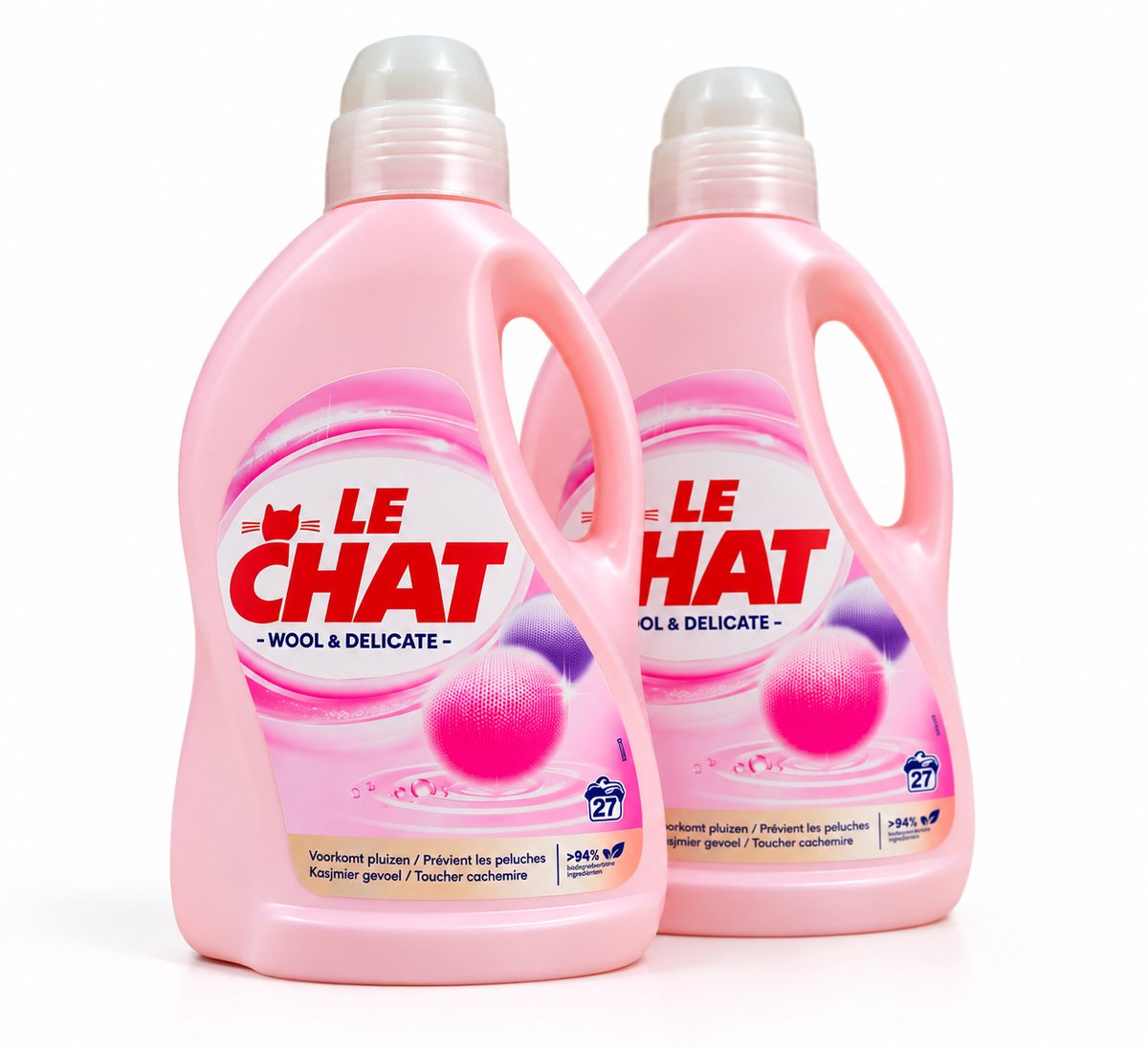 Le Chat - Wasmiddel - Wool and Delicate - 2X1,35L - 54 wasbeurten