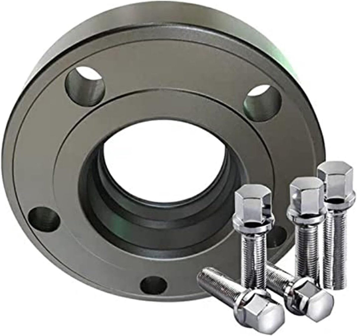 Wielafstandhouders 5x100/5x112 Hubcentric 57.1 Aluminium Wielafstandhouder Adapter Accessoires 15-25mm, for Seat, Ibiza Leon Separadores Adapter voor autowielafstandhouder(Black 1 PIECE 20MM)
