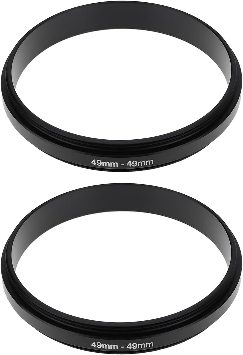 Lensadapter Ring 49mm-49mm - Male naar Male - Voor Macro Fotografie - 2 Stuks