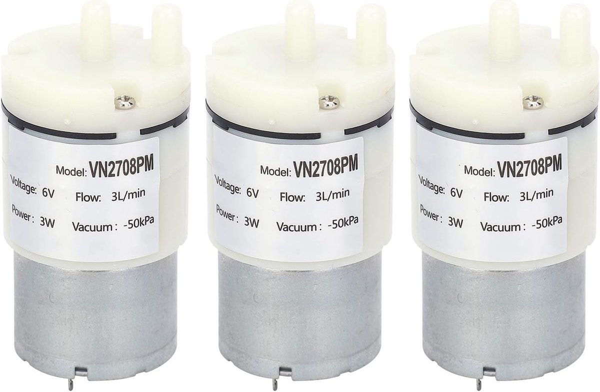 Mini luchtpompen set van 3 - DC 6V - ultra stil - micro waterpomp - geschikt voor aquaria