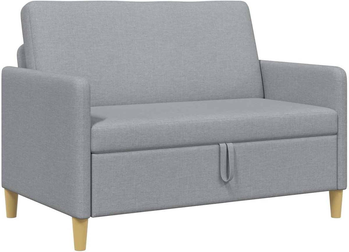 Sofa met opbergruimte lichtgrijs 122 x 78 x 87 cm polyester, woonkamer gestoffeerde bank bank voor appartement kantoor logeerkamer slaapkamer 42036891