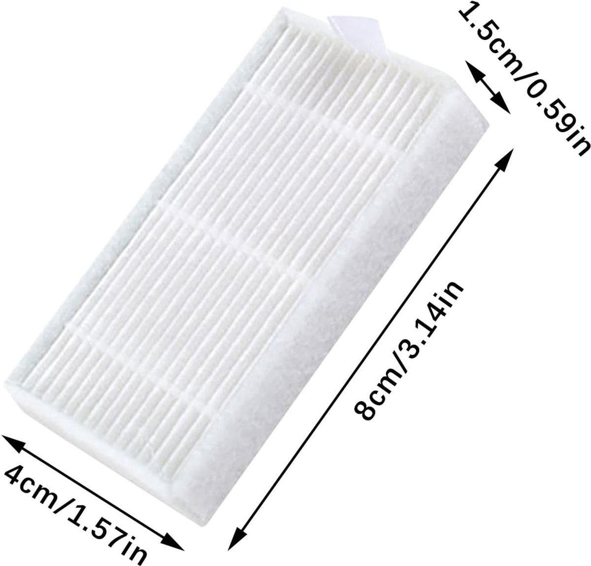 Verpakking van 10 vervangende stofzuigerfilters, HEPA-filtervervanging voor Ilife X3/V3/V3s/V5s/V5pro, reserveonderdelen voor stofzuigerrobots, inzetfilteraccessoires voor wasbaar en stofdicht