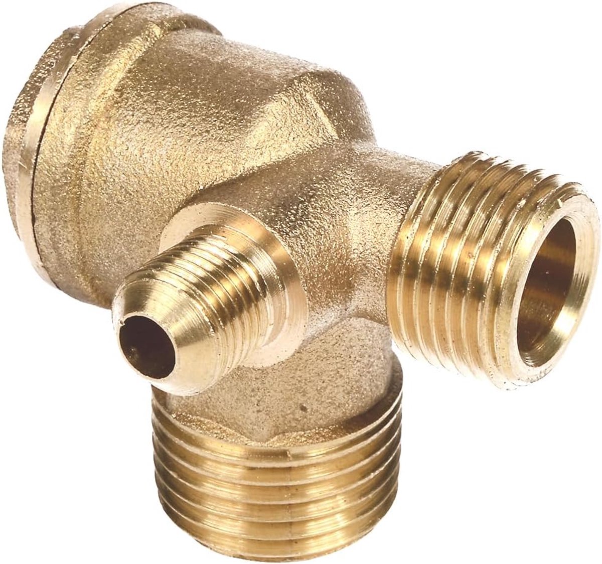 Luchtcompressor terugslagklep 1/2"*3/8"*1/8" - Messing - 3-weg - Verbinding voor buis