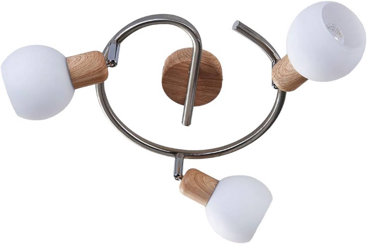 Buitenspot 'Svenka' (modern) in Hout licht uit glas o.a. voor woon-/ eetkamer - buitenspot, buitenwandspot, grondspot, tuinspot