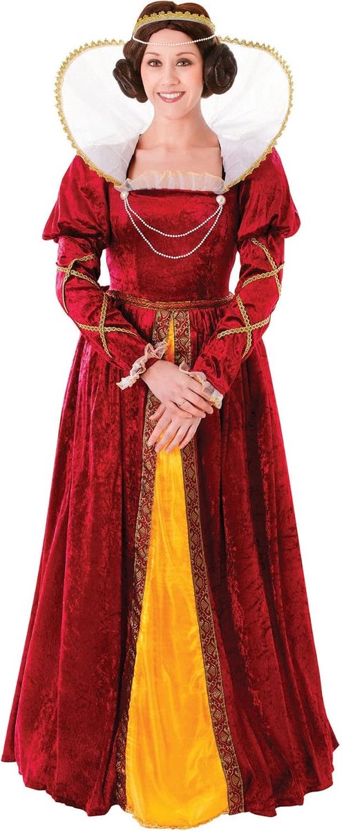 Queen Elizabeth kostuum voor volwassenen - 1 set - perfect voor evenementen met royaltythema en kostuumfeesten Halloween Halloween