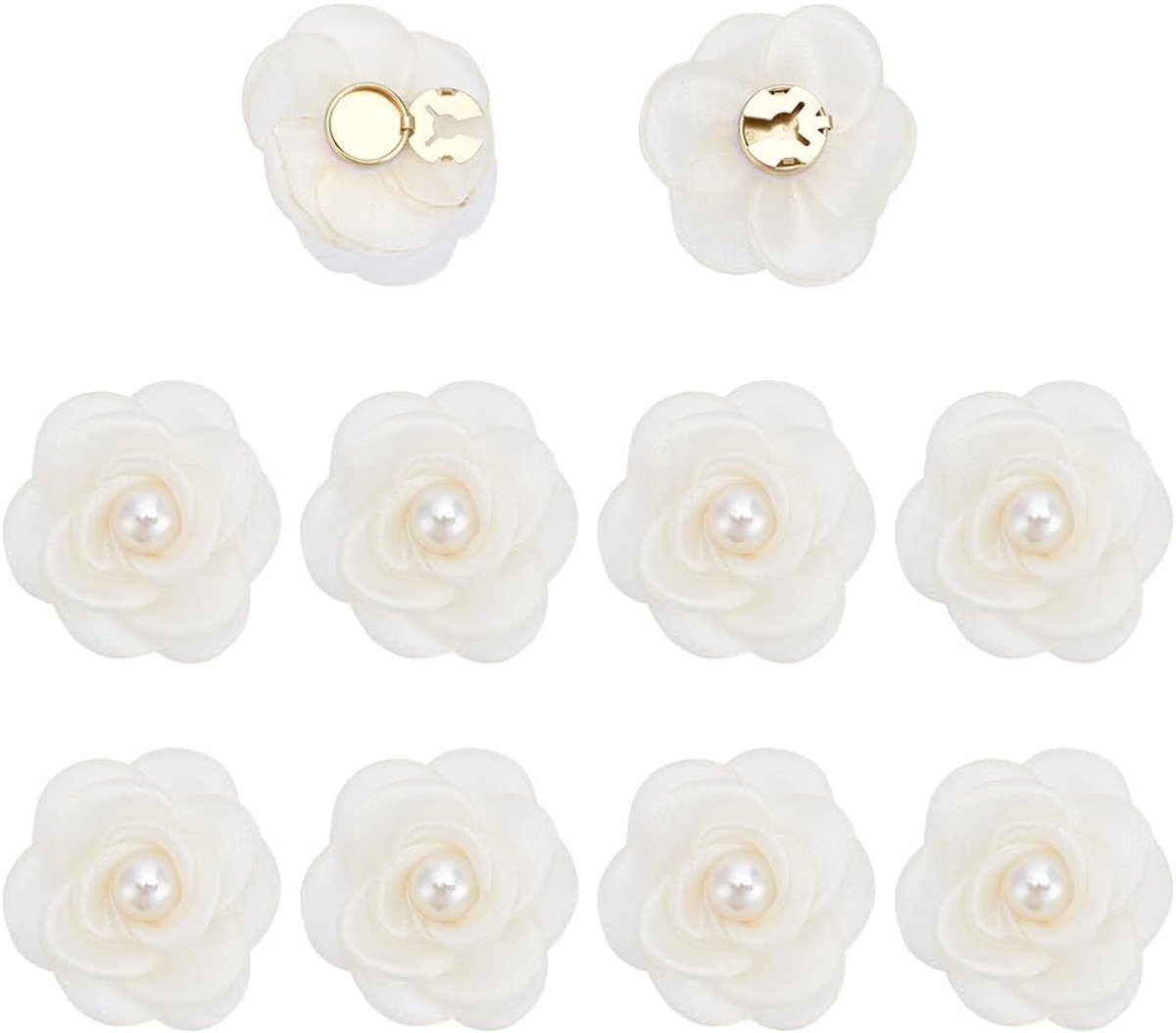 10 stuks parelknopafdekkingen bloemen clip op knopen