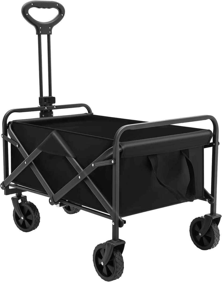 Transportwagen met 5 inch rubberen wielen, veelzijdige tuinwagen