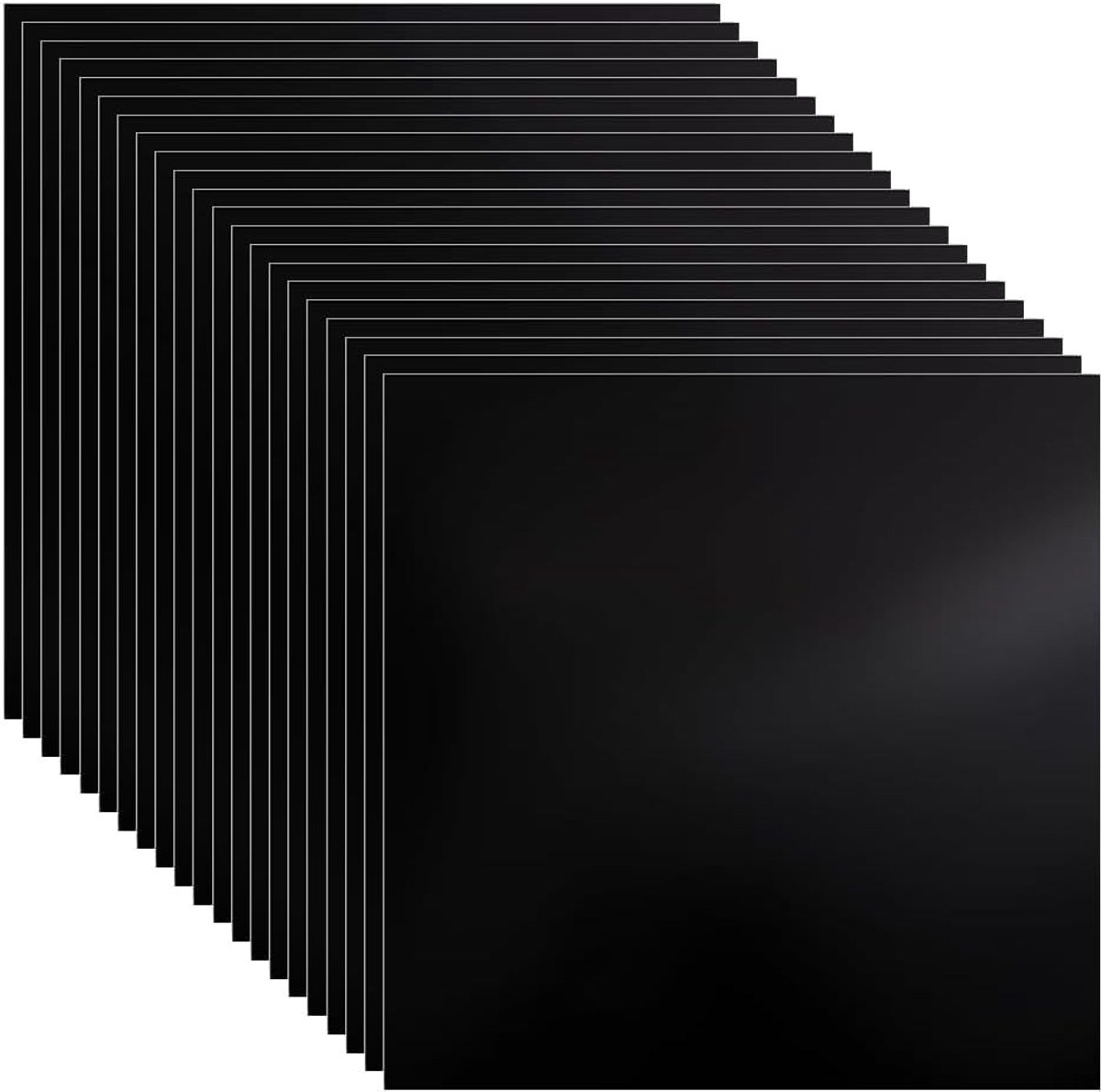 24 Vellen Zwart Papier voor Lasergraveer Tests, Zelfklevend, Dubbelzijdig voor Markeren en Snijden, 15 x 15 x 0.3 mm, Geschikt voor Laser Machines en Creatieve Projecten