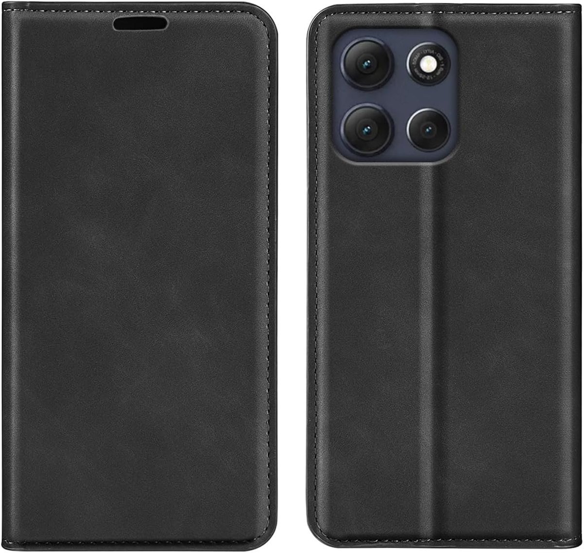- Geschikt voor Motorola Moto G86 - Luxe Wallet Bookcase (Magnetische Sluiting) - Zwart