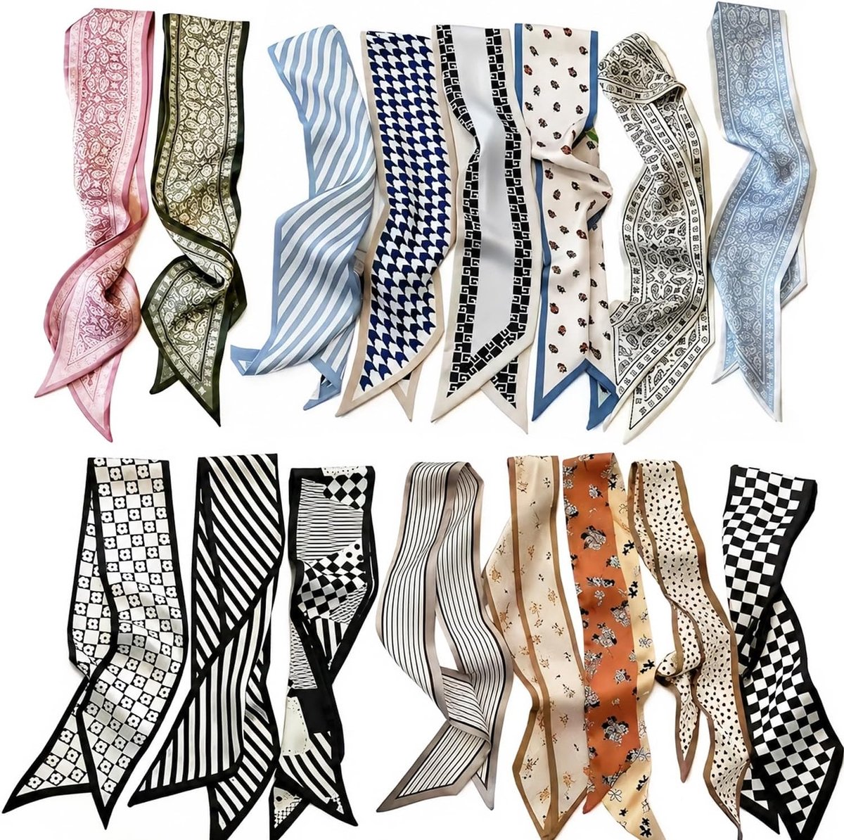 Sjaalset - Boho stijl haar sjaals, nekwraps, mode accessoires voor het decoreren van tassen