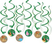 LUQ – Jungle Kinderfeestje Swirls – 12 Stuks – Safari Party Birthday Decoratie – Verjaardag Versiering – Direct Ophangen