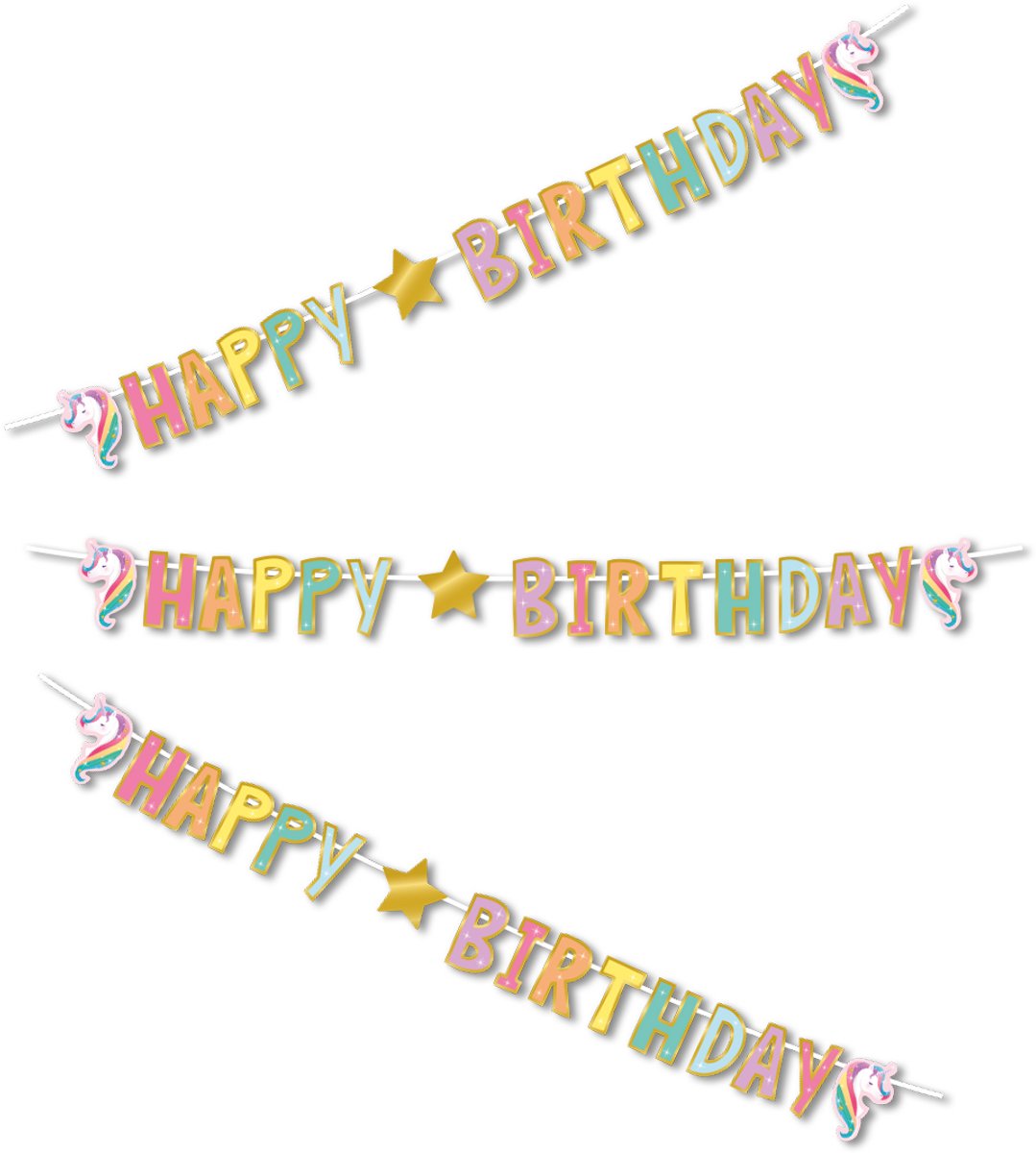 LUQ – Unicorn Kinderfeestje Slinger – 3 m – Birthday Party Decoratie – Eenhoorn Verjaardag Versiering – Direct Ophangen