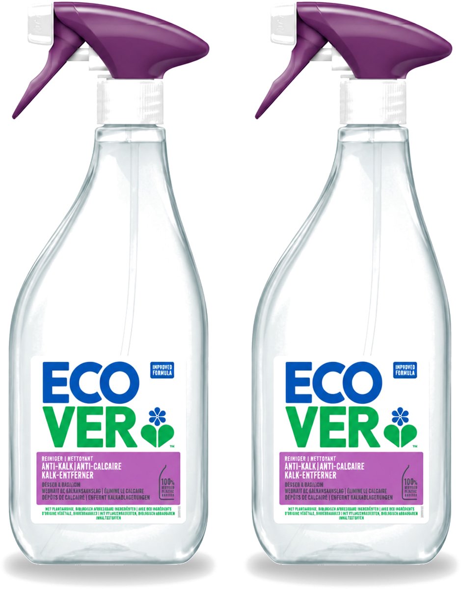 2 x Ecover - Kalkreiniger - Bessen & Basilicum - 500 ml - Voordeelverpakking - 2 stuks