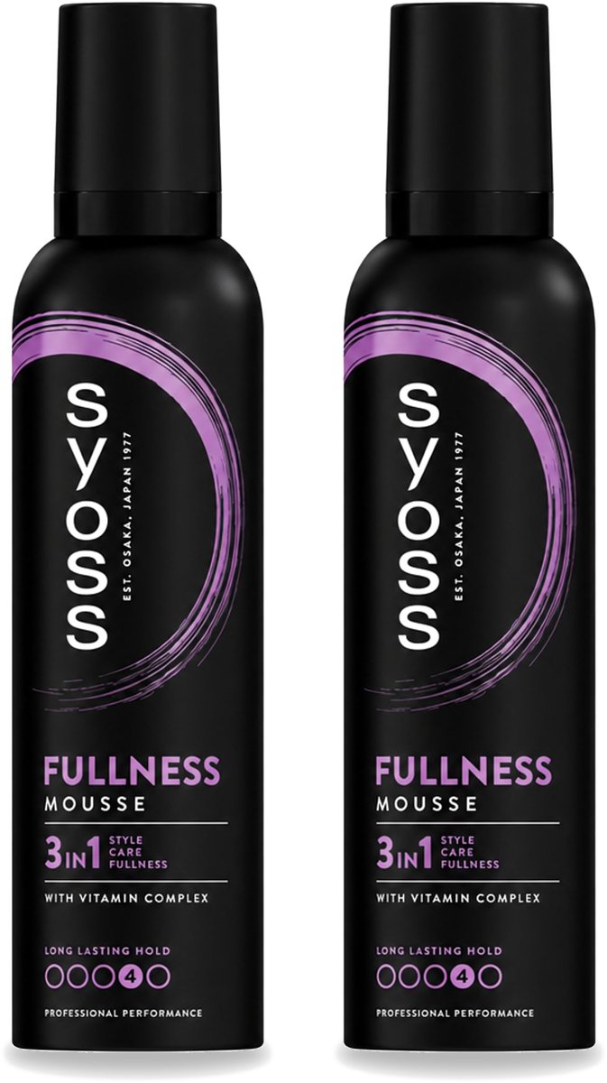2 x Syoss - Fullness - Haarmousse - Lichtgewicht Volume - 250 ml - Voordeelverpakking - 2 stuks