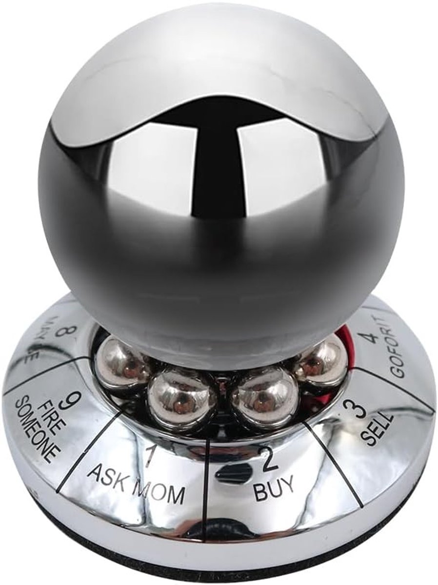 Metaal Beslissingsbal voor Kantoor - Anti-Stress Spinner, Decoratie en Verjaardagscadeau voor Ontspanning en Creativiteit