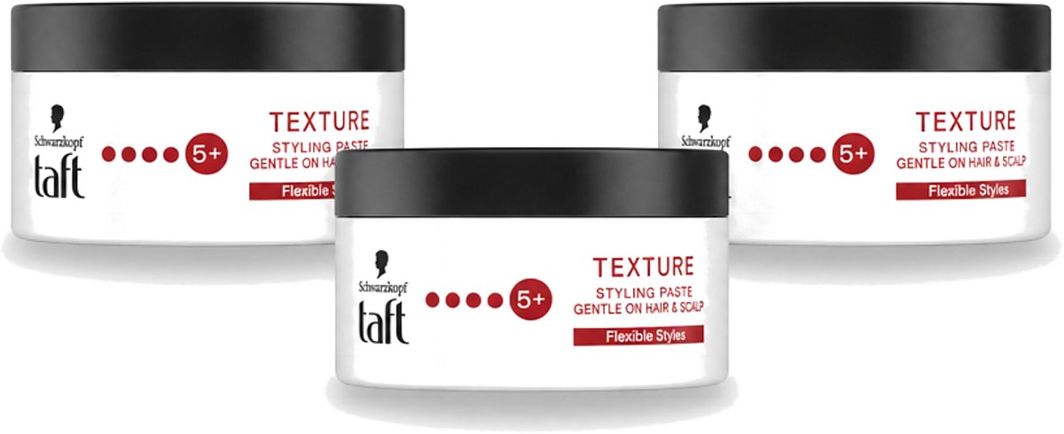3 x Taft - Texture Styling Paste - Hold 5+ - Gedefinieerde textuur - 100 ml - Voordeelverpakking - 3 stuks