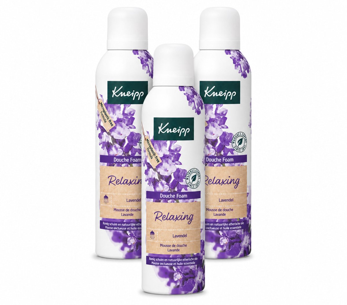 3 x Kneipp - Douche schuim - Relaxing - Lavendel - 200 ml - Voordeelverpakking - 3 stuks