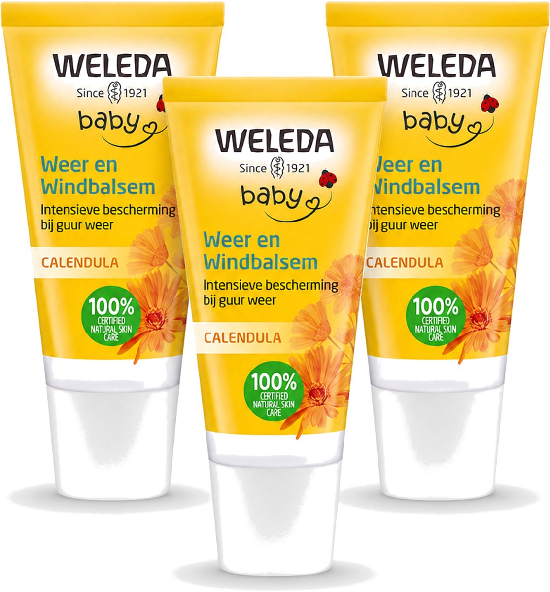 3 x WELEDA - Weer & Windbalsem - Baby & Kind Calendula - 30 ml - Voordeelverpakking - 3 stuks