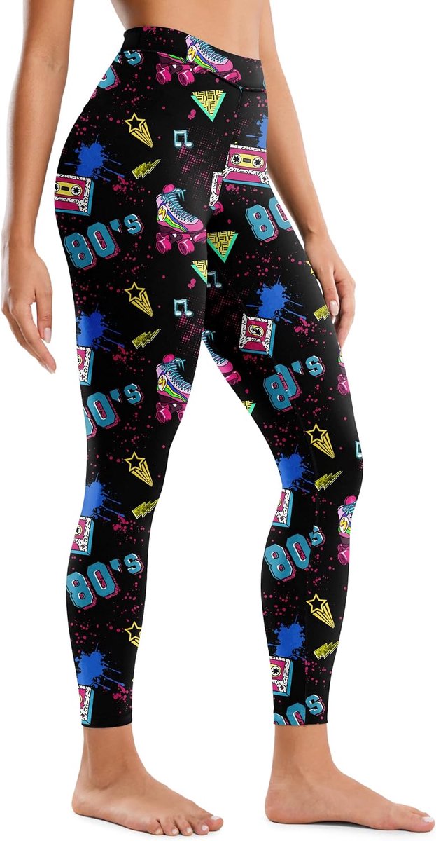 Leggings voor dames, yoga, fitness, leggings, zomer, print, sportbroek