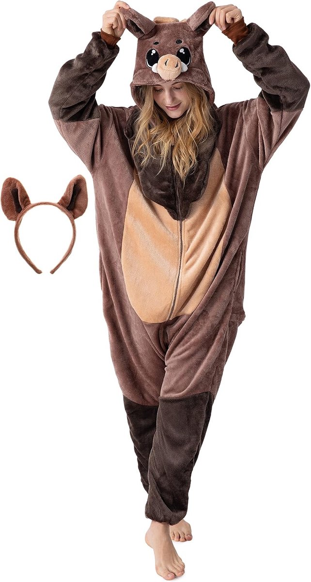 Corimori 1852 (veel dieren) ritssluiting Premium dames en heren onesies/kostuums