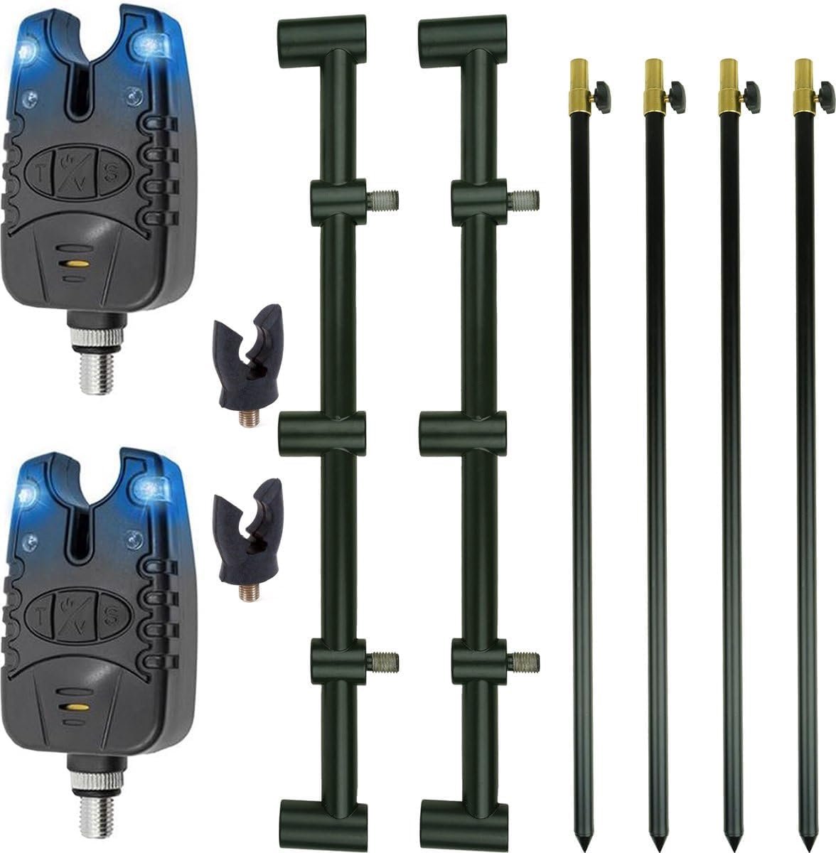 Set 2 Rod Complete - Banksticks - Buzzerbars - Beetmelders - Hengelsteun - Karper