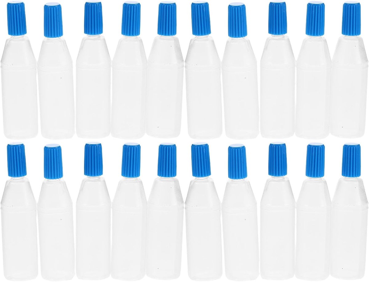 150 stuks plastic druppelflesjes: 5 ml knijpbare oogdruppelaar met doppen - navulbare vloeistofcontainers voor op reis, kantoor en thuis