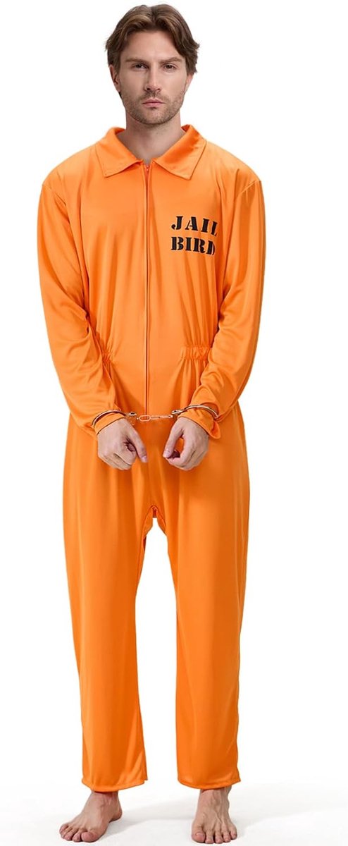 Gevangeniskostuum heren: oranje gevangenis jumpsuits - prison jumpsuits voor mannen en vrouwen