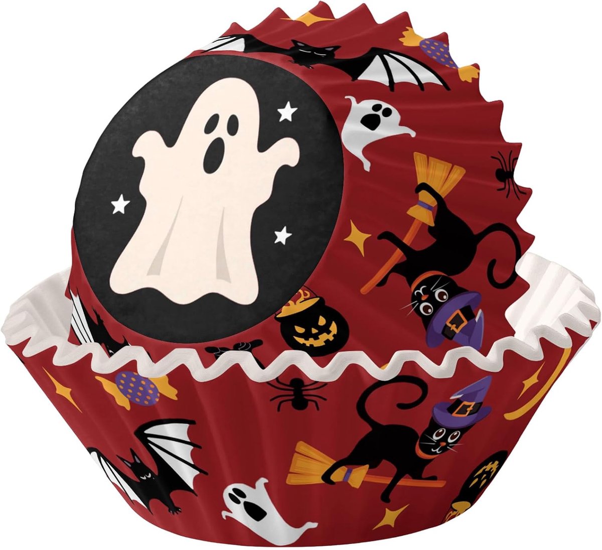 Papier bakken gevallen, kleine muffin cupcake kopjes, cake gevallen (rood)