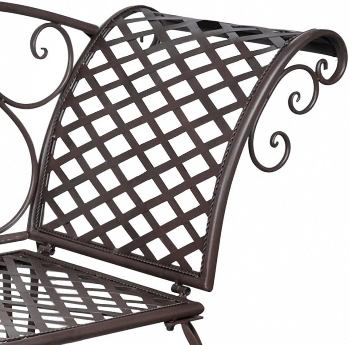 Chaiselongue 128 cm staal antiek bruin
