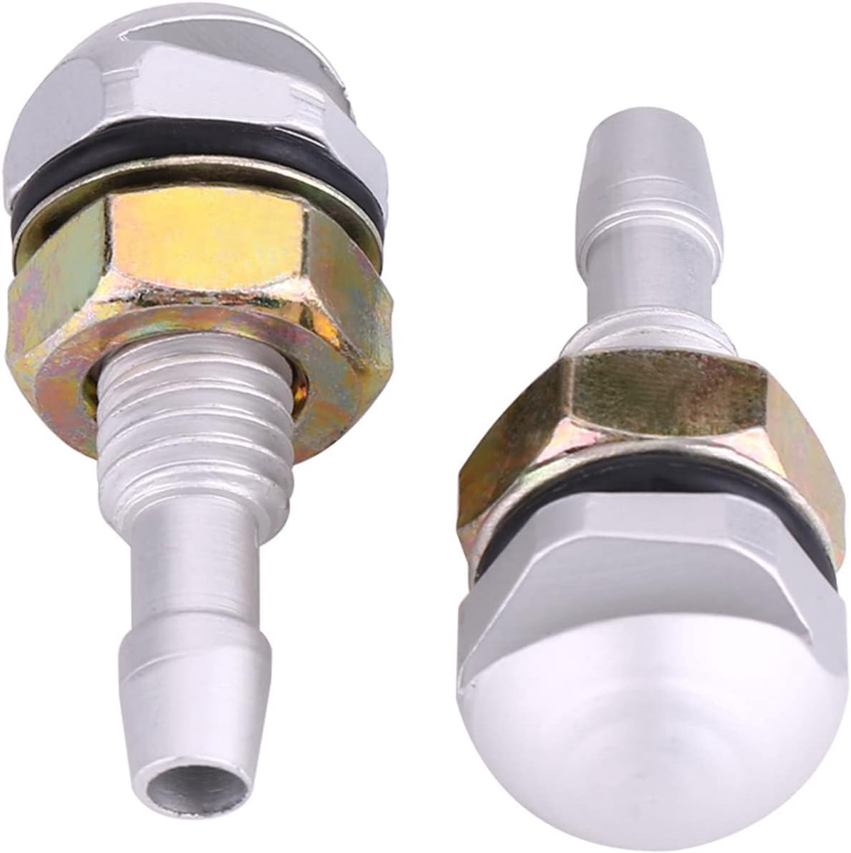Ruitensproeier 2 Stks Universele Aluminium Legering Auto Auto Voorruit Sproeier Sproeierkop (Zilver)