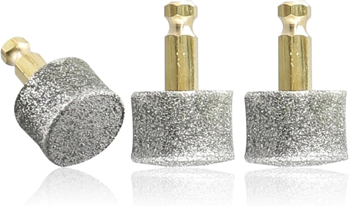 Vervangende opzetstukken voor hondennagel slijpers, efficiënt en veilig, diamantcoating, set van 3 voor alle hondenrassen, nagelverzorging en polijsten