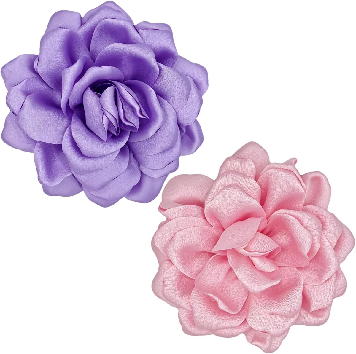 Broches, groot, geschikt voor bruiloften, feesten, sjaals, jurken en kostuumaccessoires (paars, roze)