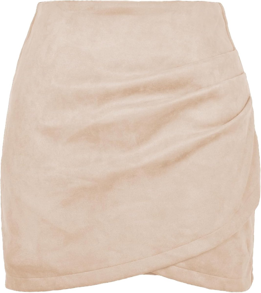 Premium Suede Stretch Hoge Taille Effen Potlood Pak Korte Rok