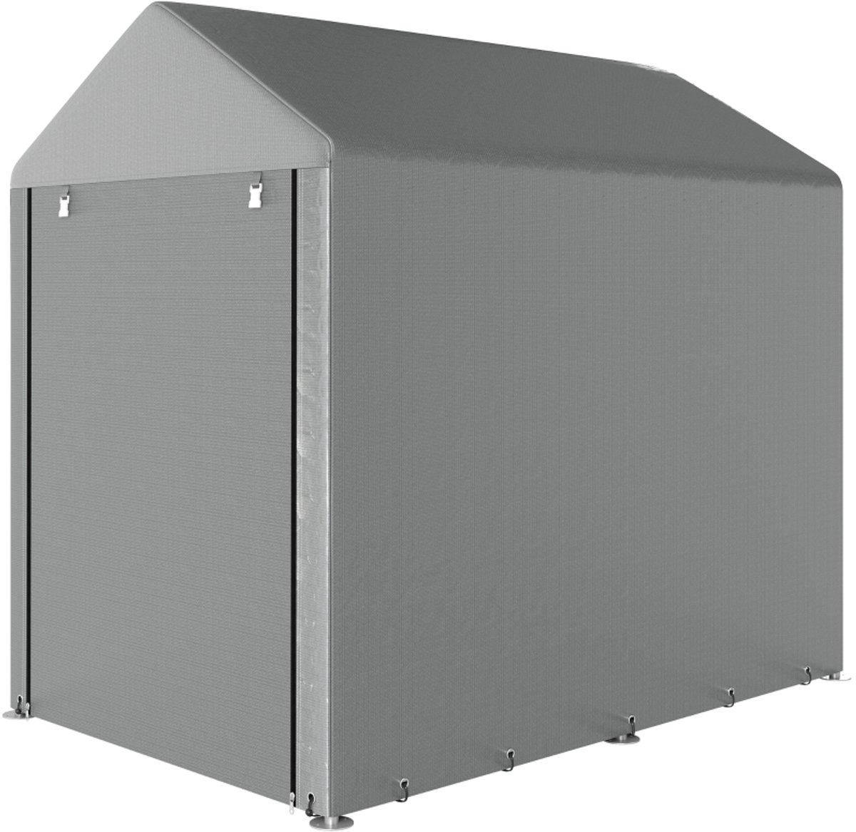Tuin opbergkast 179x120x165cm Lichtgrijs Metaal Tuin berging Opbergtent Garage Gereedschapsschuur Stevig en duurzaam Praktisch en mooi Geschikt voor tuin en buiten