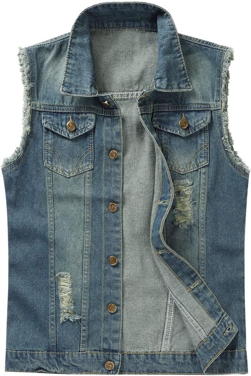 Jeans Denim Vest Fashion Jeans Casual Mannen Vrije tijd Vest