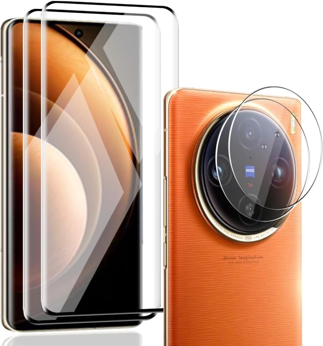 2 + 2 stuks gehard glas voor VIVO X100 Pro