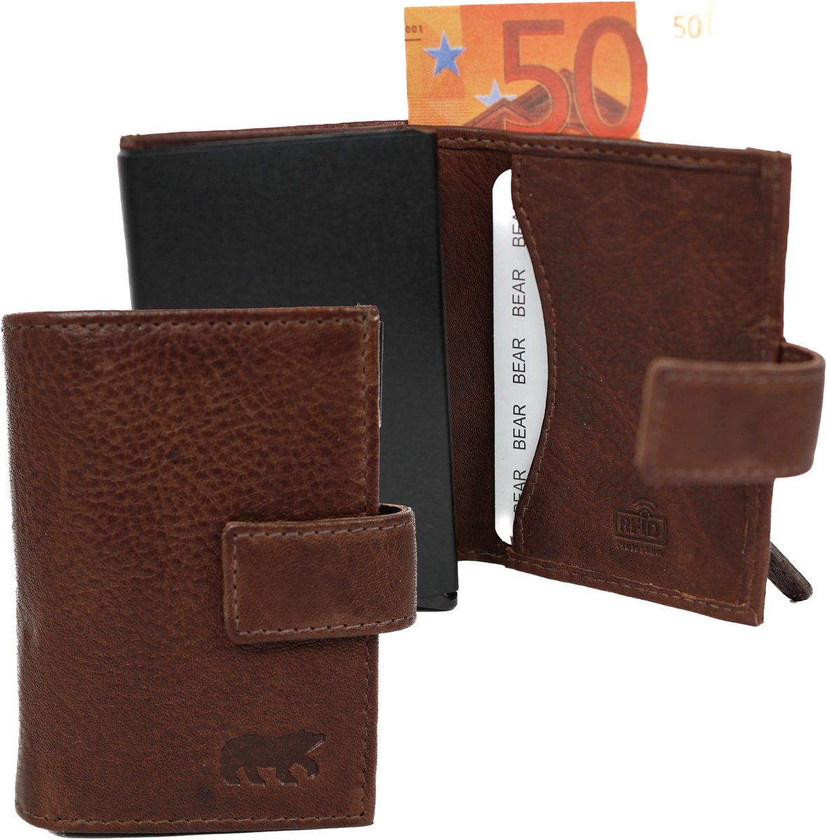 Bear Design Leren Pasjeshouder Elliot CP8071 - Brown