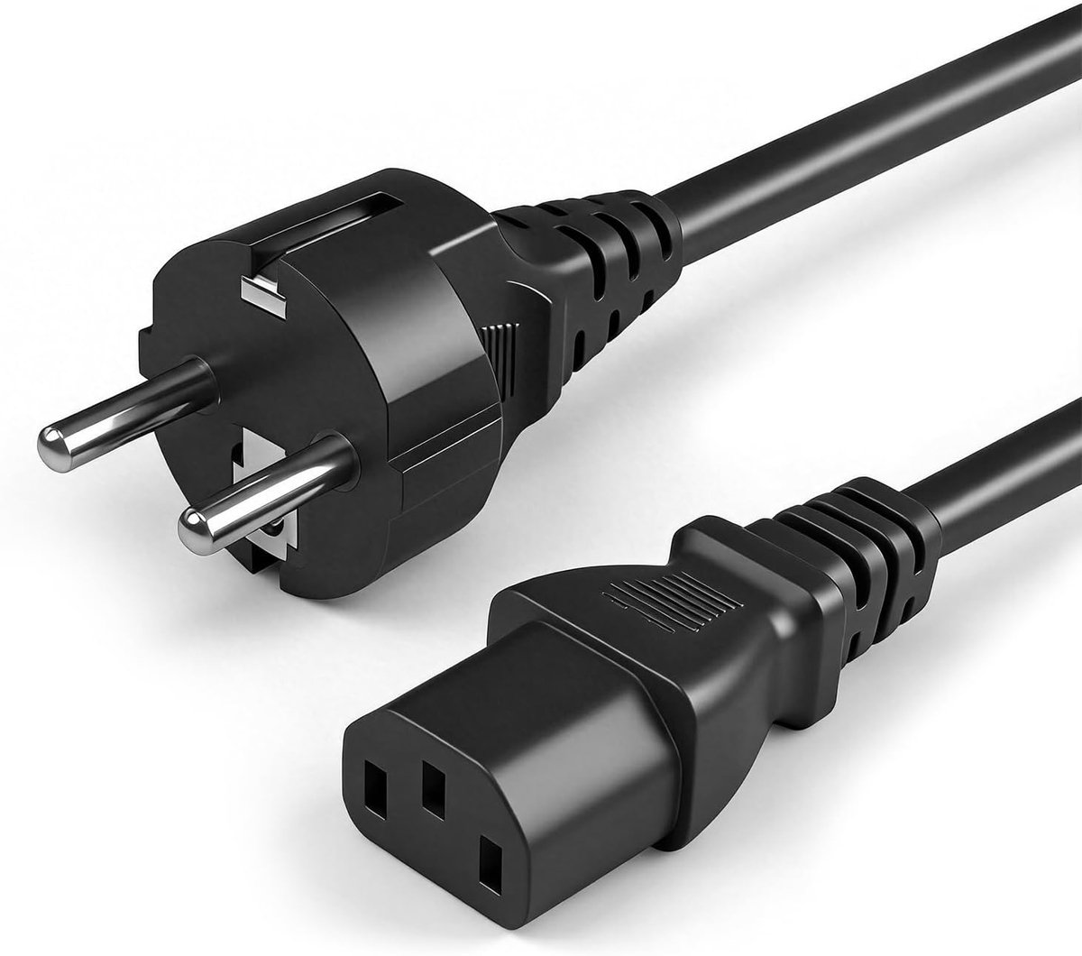 Voedingskabel C13 3 Meter Type F IEC Zwart