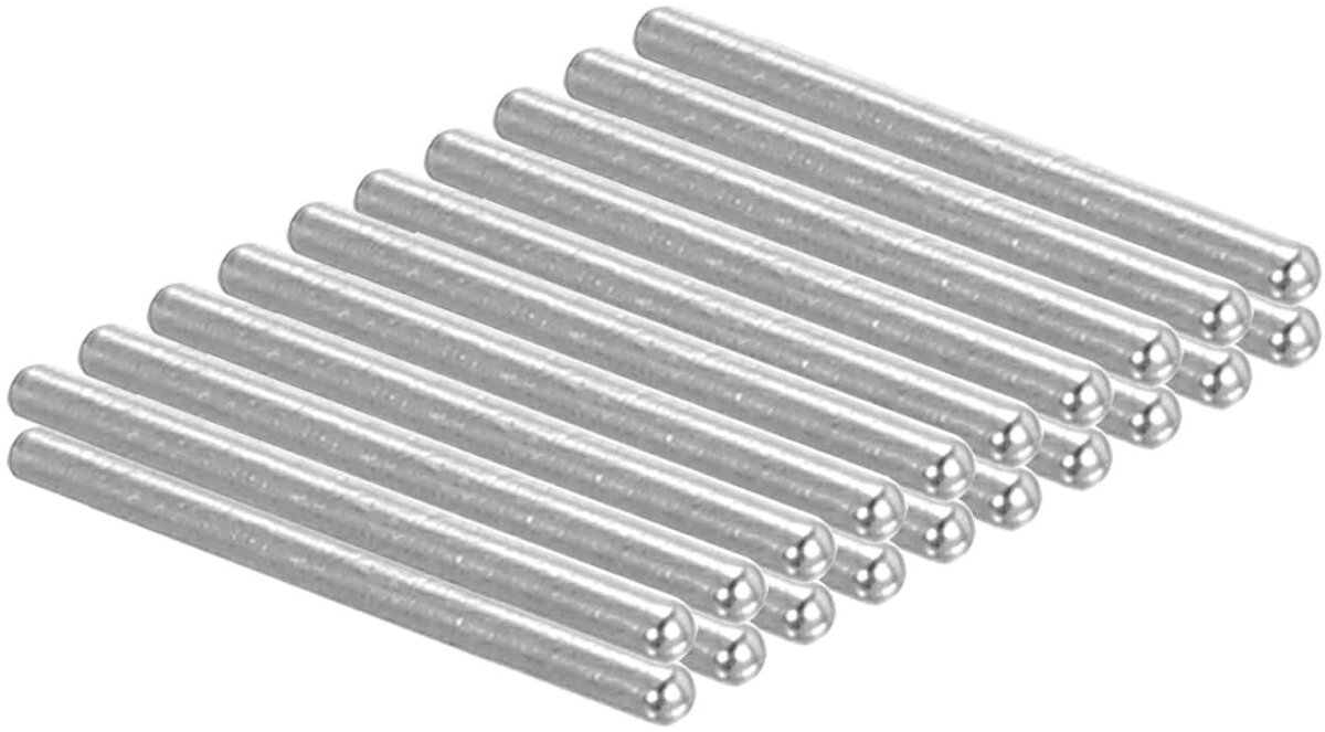Roestvrijstalen Locking Pegs 1 x 10 mm, 20 Stuks, Ronde Kop, Vlakke Bevel Einde, Voor Bunk Pegs en Planksteunen, Duurzaam en Betrouwbaar