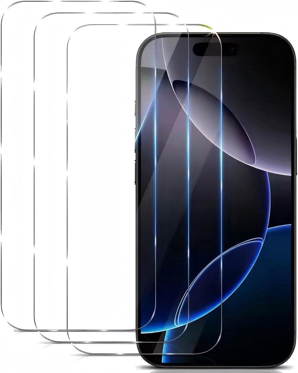 3 stuks gehard glas beschermfolie voor iPhone 17 Pro Max, iPhone 16 Pro Max, volledige schermbescherming, displaybeschermfolie, anti-kras, 9H hardheid, HD-displaybeschermfolie, 6,9 inch helder