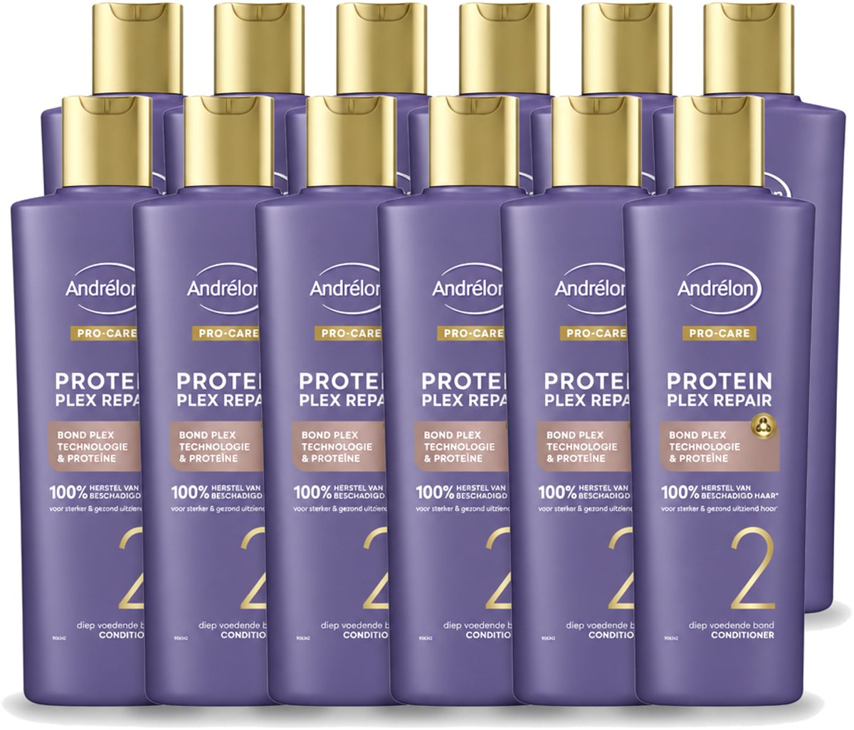 12 x Andrélon – Conditioner – Pro Care Protein Plex Repair – 250 ml - Voordeelverpakking - 12 stuks