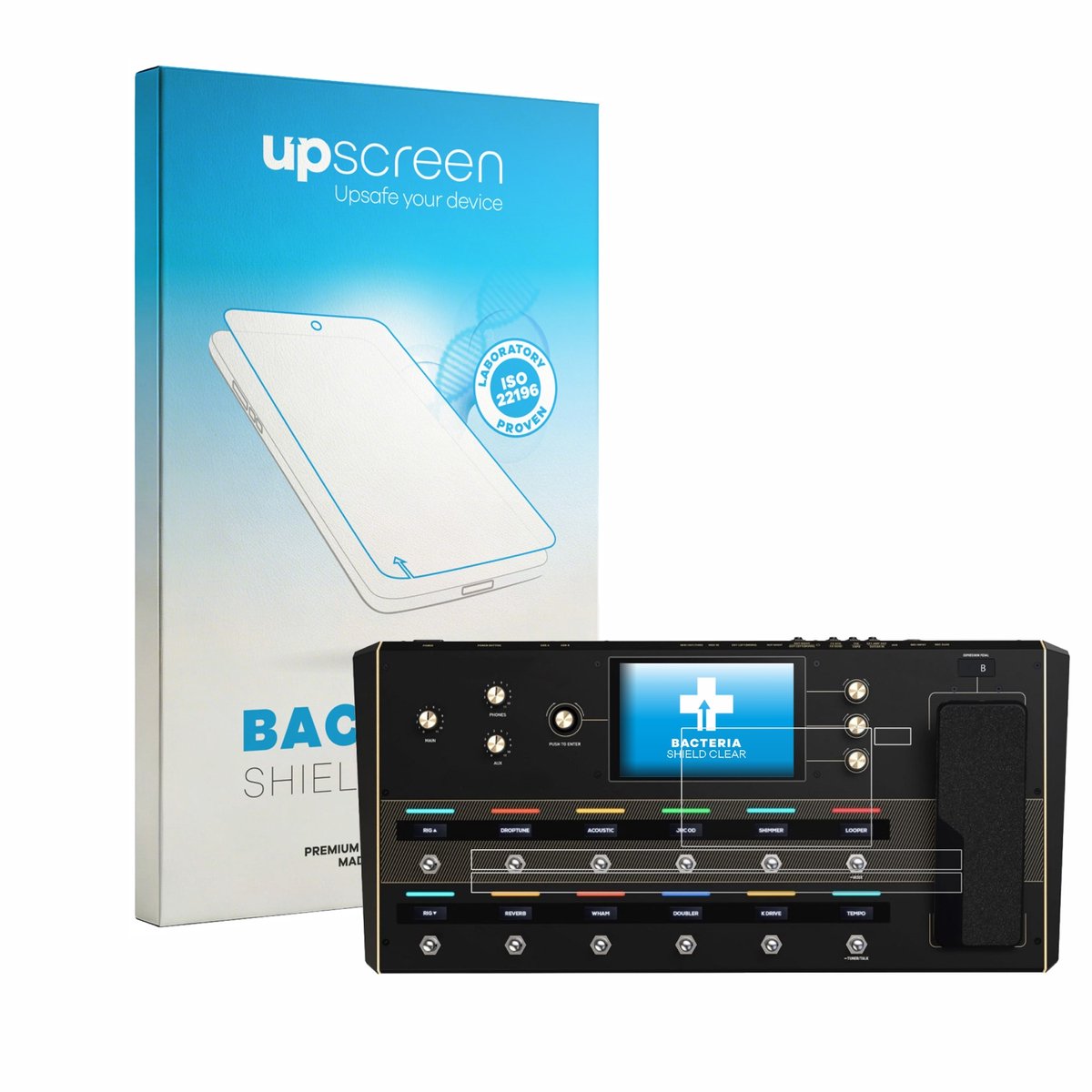 upscreen - Screenprotector voor Headrush Prime (Display + Bedieningspaneel) - Folie Beschermfolie transparant antibacterieel