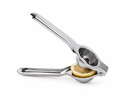 Kaiyaya - Citruspers 1 stuk - Handmatig & maximale sapopbrengst - Metaal, RVS - Citroenpers, Limoenpers - Keuken, Bar - Zilver, 7,9 inch