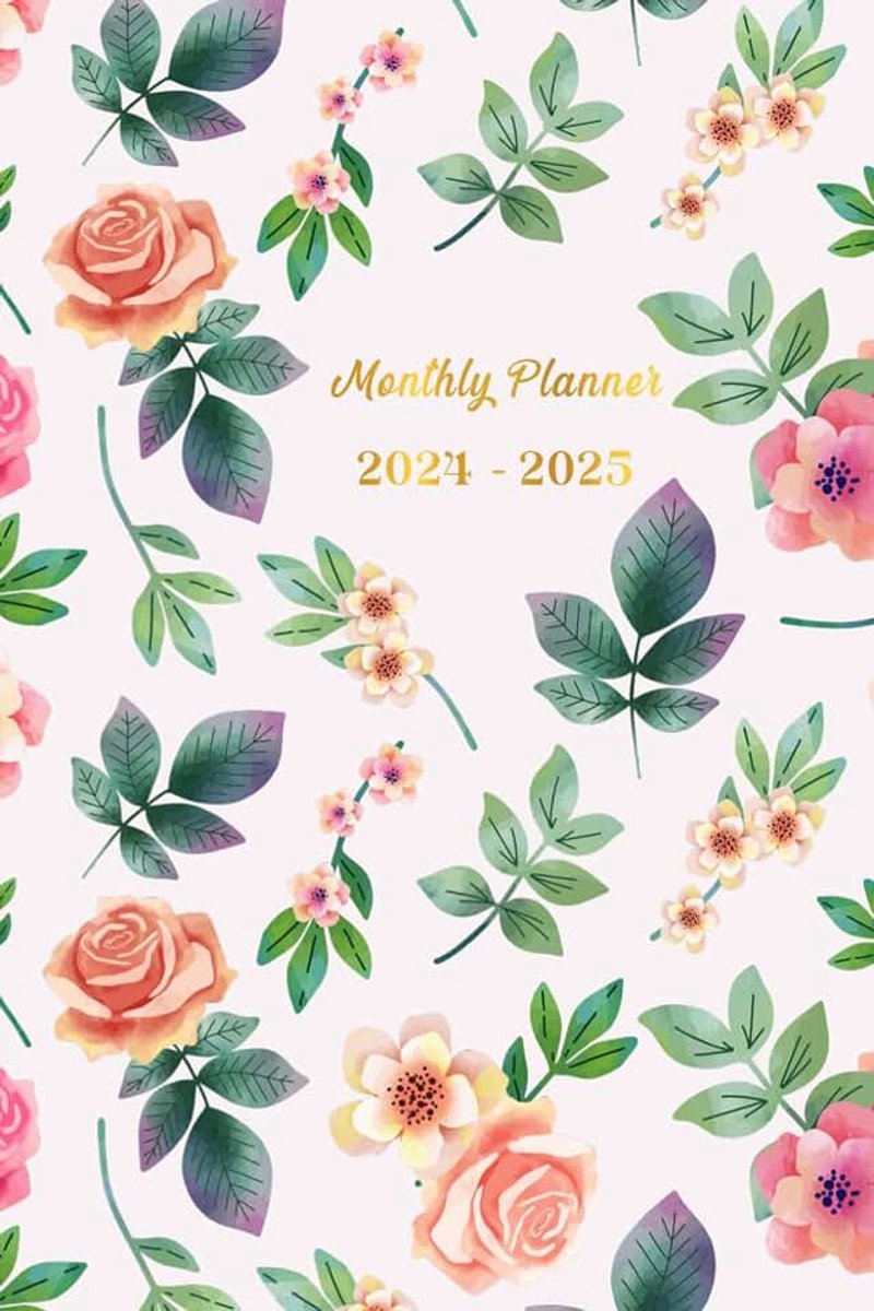 Years from January 2024 to December 2025, 1 Month on 2 Pages.