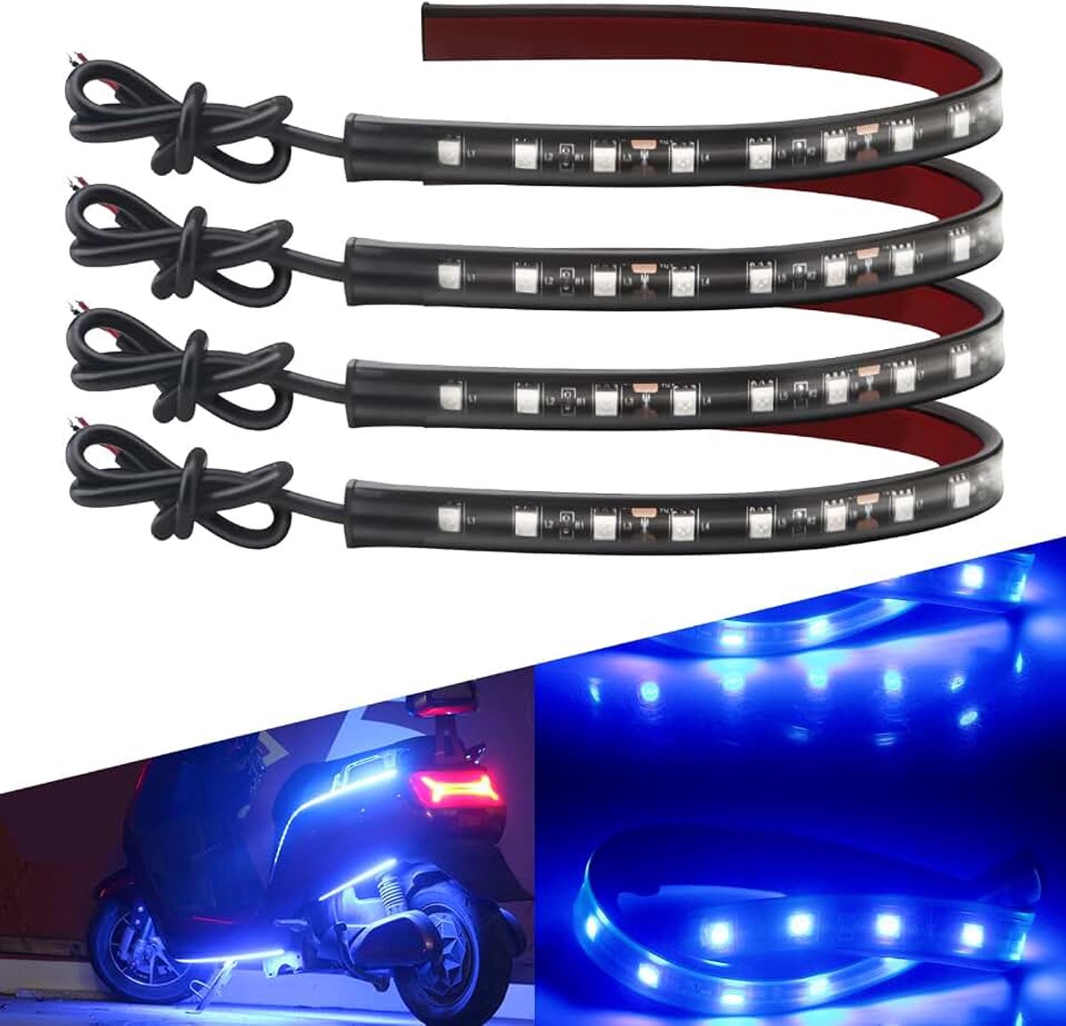 Flexibele Waterdichte LED Strip Licht Auto Interieur Waterdichte Strip onder de Case voor Motorfietsen 12V Auto Motorfiets 5050-18SMD 32CM LED Auto Interieur