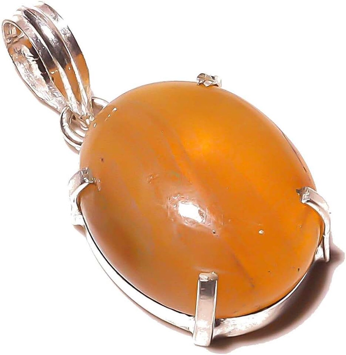Chalcedony Handmade PENDANT 1.75" Long Silver Plated! Jewelry from Kashish! All Variety Store all Occasions