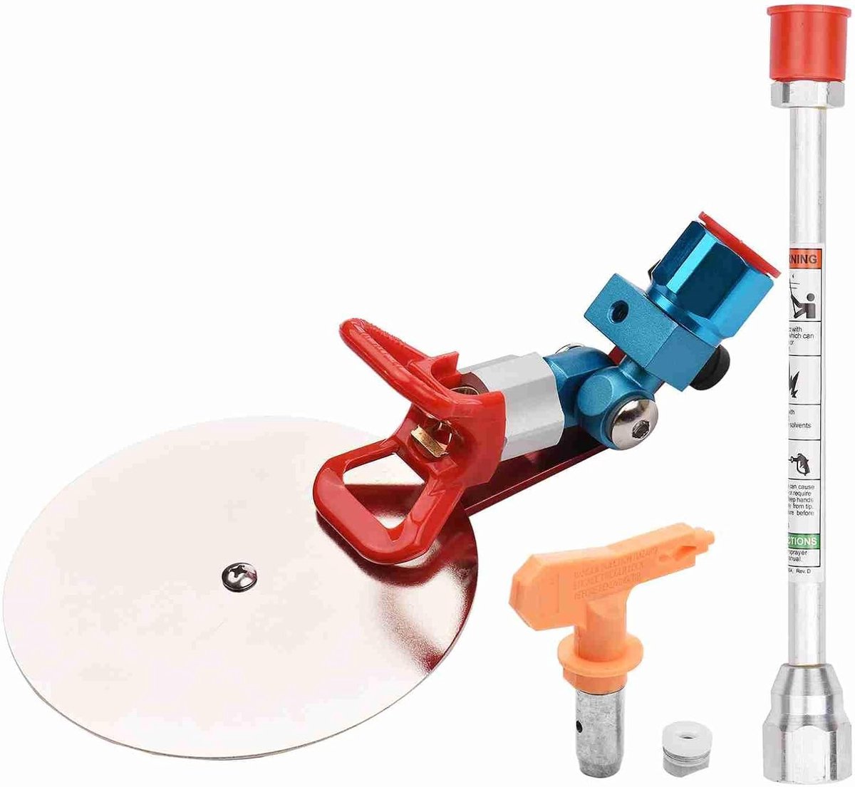 Universele Spuitgids Accessoire Tool voor Airless Spuitmachines met 517-nozzle en Verlengpijp, Ideaal voor Precisie Schilderwerk en Verfprojecten
